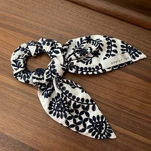 Cotton Embroidered Eyelet Scrunchie